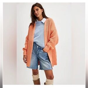 NWOT Free People Knit Nightingale Cardi
Cardigan Coral Size XS